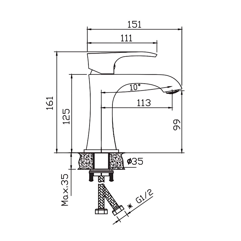 Смеситель для умывальника Haiba Monaco 001 Nut (HB9651) Киев - изображение 7