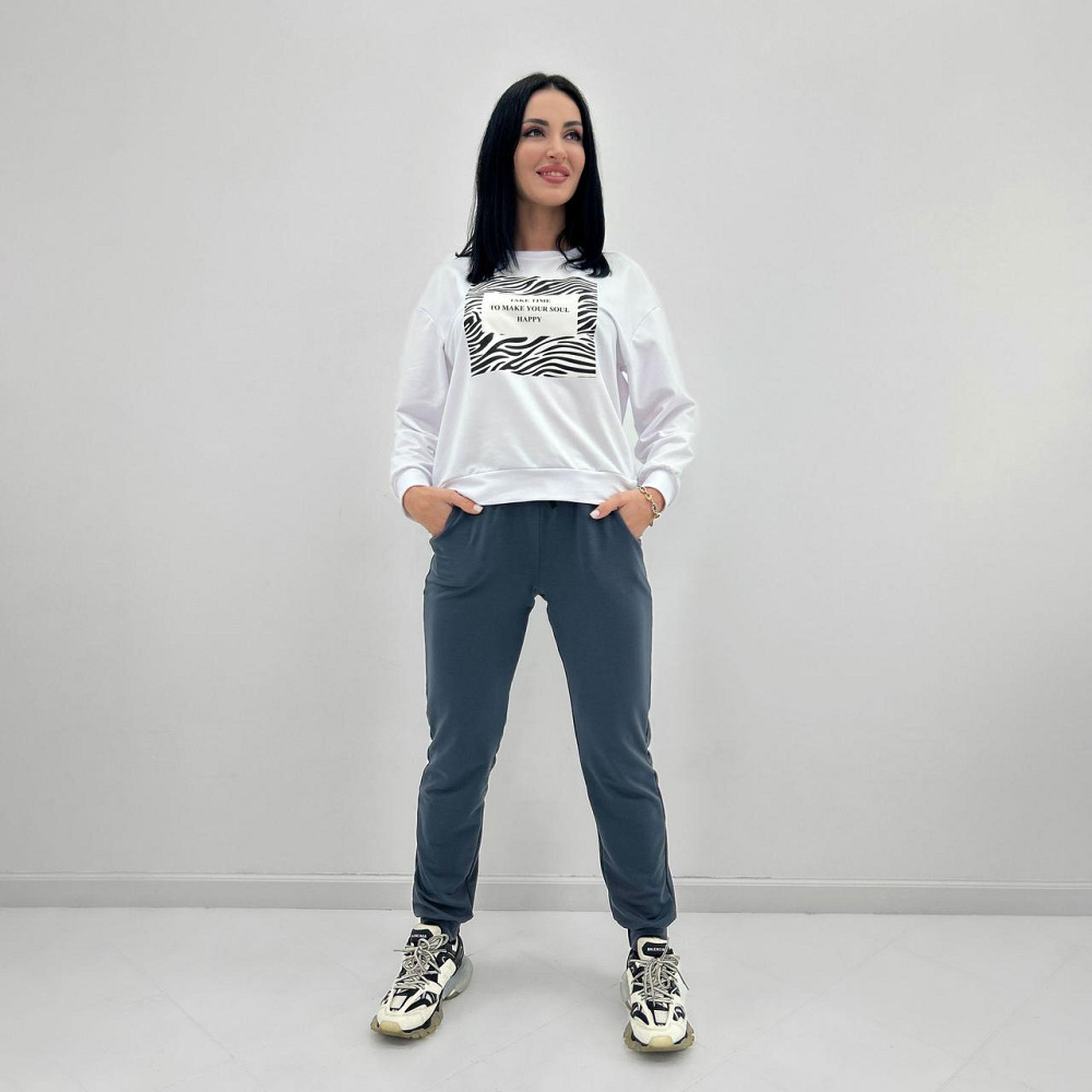 Трикотажний спортивний костюм з принтом "Condor" оптом | Батал | Розпродаж моделі Київ - фото 5