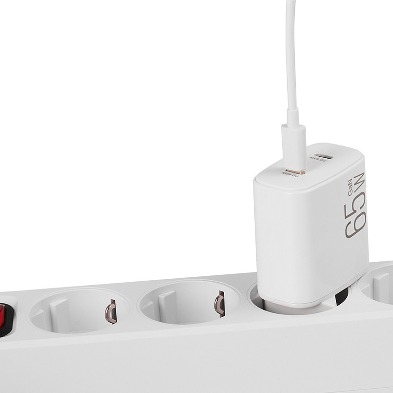 Сетевое зарядное устройство Brevia ePowerGaN PD65W 2xUSB-C белый Львов - изображение 5