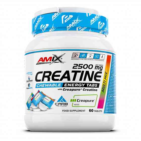 Креатин Amix Nutrition Creatine Creapure 2500mg Chewable Tabs Energy 60tbl (Multi flavour) Луцк