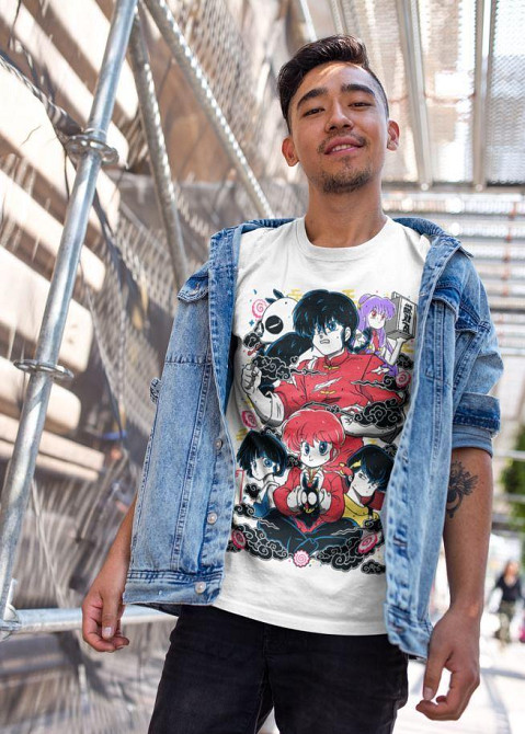 Футболка з аніме принтом Схампоо Руміко Такахасхі Ранма оверсайз (S/M/L) Чорний AnimeJ1075 Дніпро - фото 4