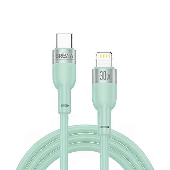 Кабель Brevia Type-C to Lightning 30W 1,2м, м'ятний ZIP (52120MCLZ1) Львів