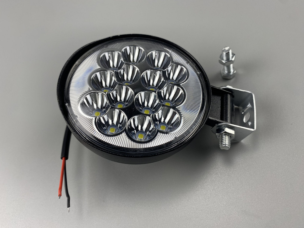 Кругла автомобільна LED фара 42W mini 14 led діодів 6500K світлодіодна Мукачево - фото 5