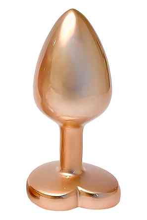 Алюмінієва анальна пробка Dream Toys GLEAMING LOVE з декоративним каменем, М Sex Aura Київ