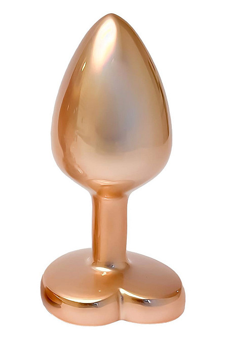 Алюмінієва анальна пробка Dream Toys GLEAMING LOVE з декоративним каменем, М Sex Aura Київ - фото 2