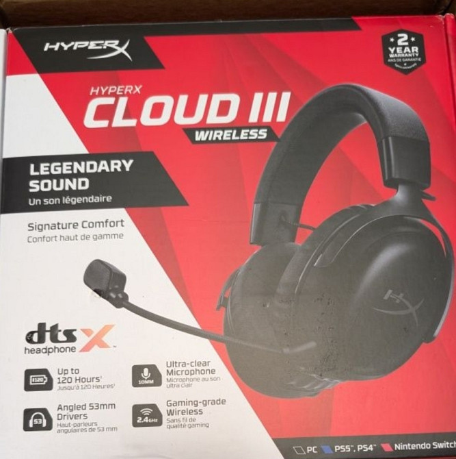 Наушники HyperX Cloud III Wireless Black (77Z45AA) Чорні Киев - изображение 1
