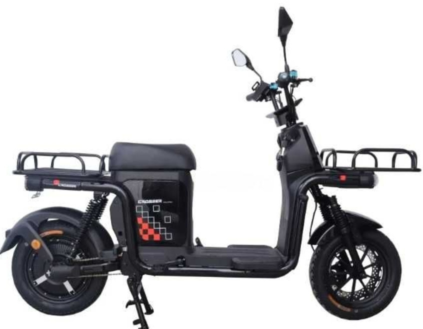 Электроскутер Crosser SUPER MAX (1200W 60V/30Ah LifePo4) Литой-Черный. Харьков - изображение 1