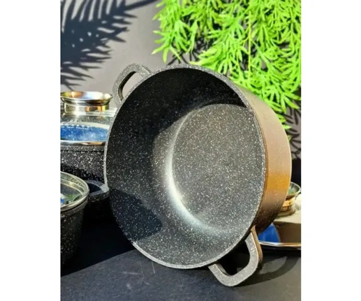 Казан UNIQUE UN-5272 1,7л (18см мрамор/черный) Одесса - изображение 3