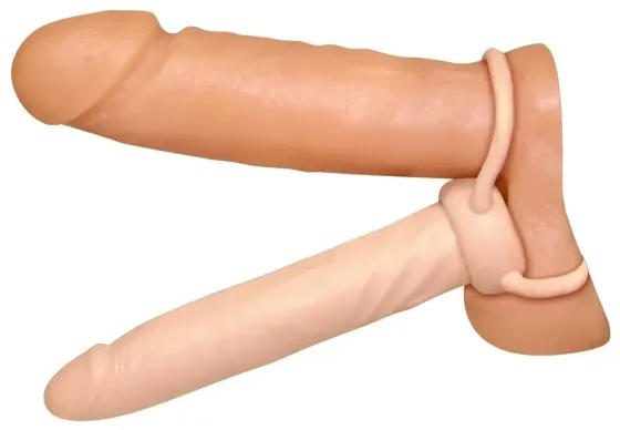 Кольцо с дилдо для стимуляции ануса (телесное) Sex Aura Киев