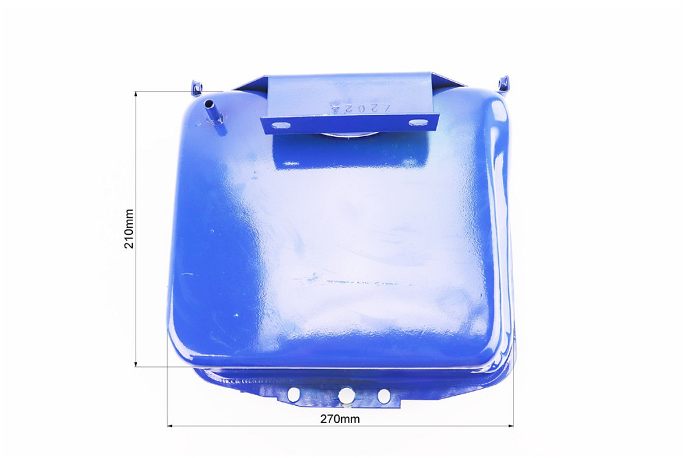 Бак паливний R190N, 270x210x165mm, потайна горловина, отвір під кран паливний, СИНІЙ Київ - фото 4