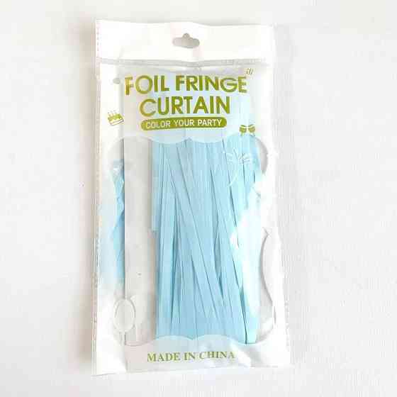 Дощик-штора фольгований для прикрашання фотозони, блакитний Кам'янець-Подільський