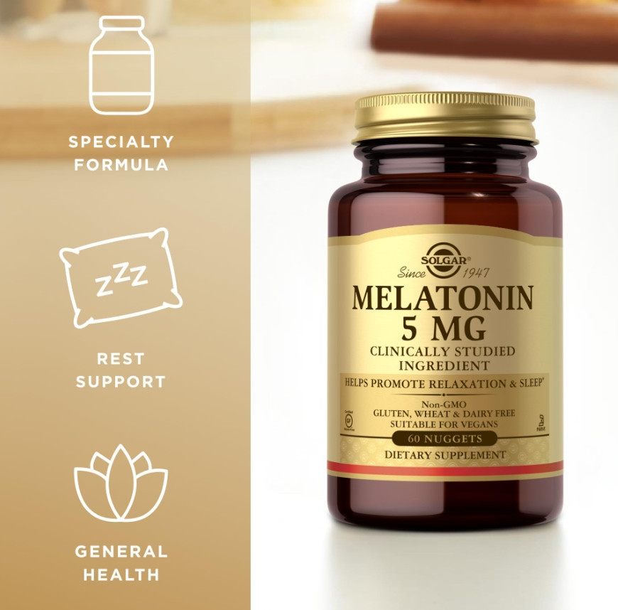 Мелатонін для сну Solgar Melatonin 5 мг 60 таб Київ - фото 2