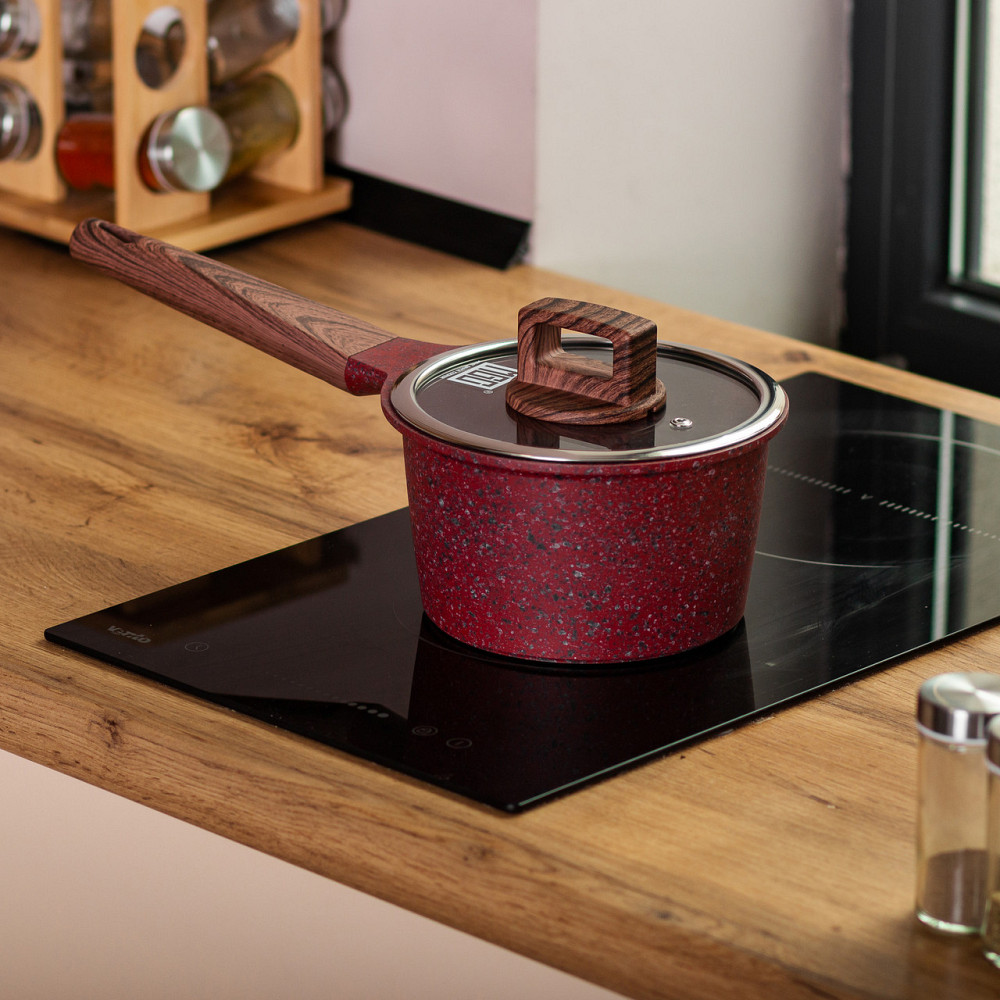 Сотейник с антипригарным покрытием объемом 1,6 л и толстым дном Ø 16 см MGC HP-4-444R Киев - изображение 5