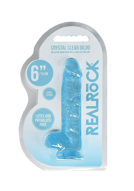 Фалоімітатор - Realrock Dildo 6" Blue Sex Aura Київ - фото 1