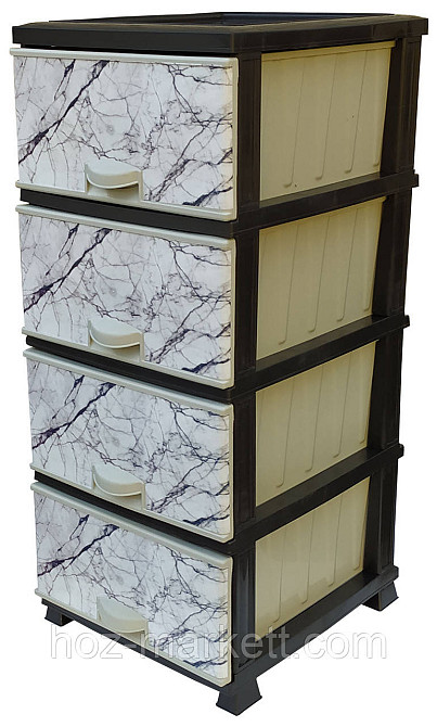Пластиковий комод "Мармур" білий Elif Туреччина Харків - фото 2
