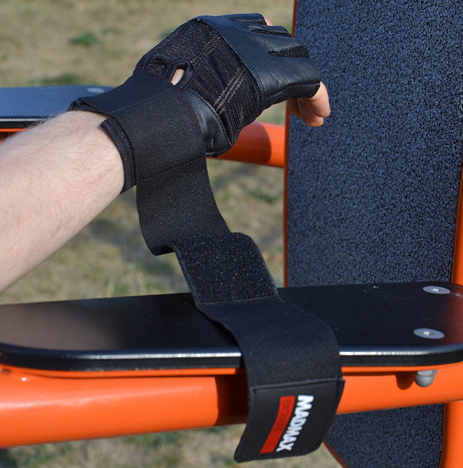 Рукавички для фітнесу MadMax MFG-269 Professional Exclusive Black S Луцк - изображение 8