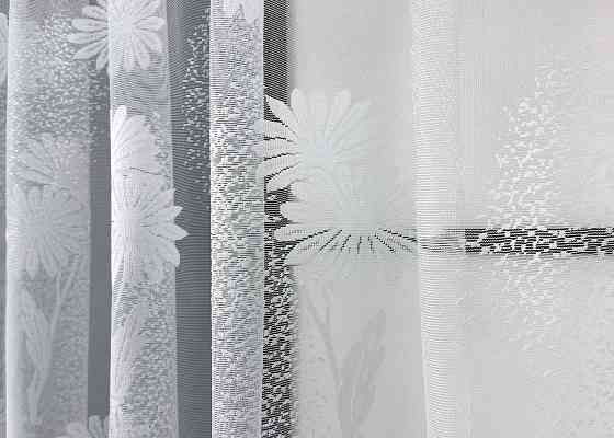 Тюль жакард VR-Textil № 1899т Арка на кухню колір білий 500х150 см (53-0108) Київ