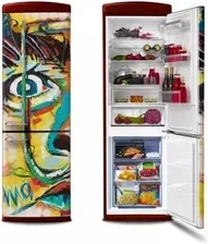 Холодильник Lodówka Vestfrost Art Collection Salvador Dali VR-FB373-2E2BR z zamrażarnikiem dolnym 190,1 cm Bordowa Киев