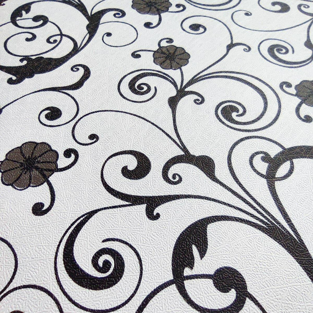 Самоклеющаяся пленка 0,45х10м х 0,07мм Белые вензеля (10175) SW-00000828 Днепр - изображение 2