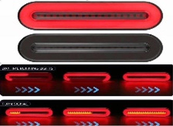 Ліхтар задній G-Wagen mini 12-24V + поворот, що біжить 130мм Вінниця - фото 3