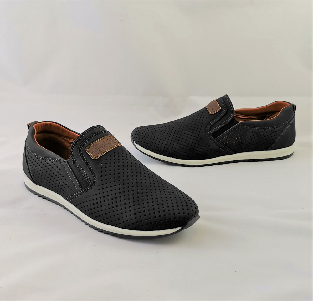 Мужские Мокасины Летние Сеточка Черные Туфли (размеры: 41) Видео Обзор - 12-1 Днепр - изображение 9