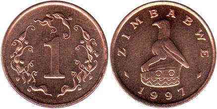 Zimbabwe Зимбабве 1 Cent 1997 UNC Полтава