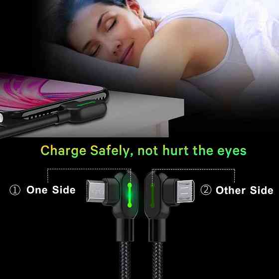 Кабель USB Micro USB Mcdodo з двостороннім USB роз'ємом LED індикацією для заряджання і передачі даних (Чорний, 1.2м) Николаев