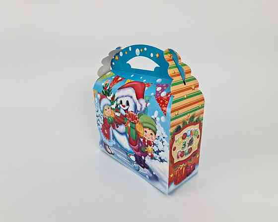 Новогодняя подарочная картонная упаковка для конфет (1000грм) №198 