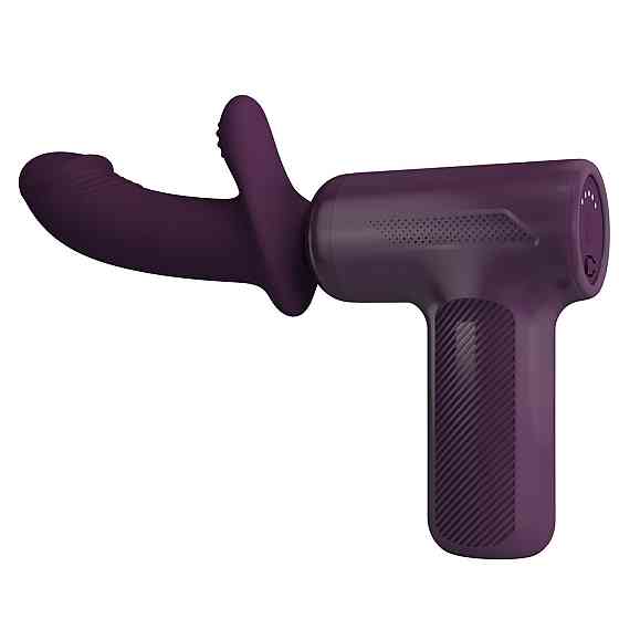 Вибромассажер пистолет PRETTY LOVE Dj Doctor Massage Gun фиолетовый, 13.6 х 3.9 см Sex Aura Киев
