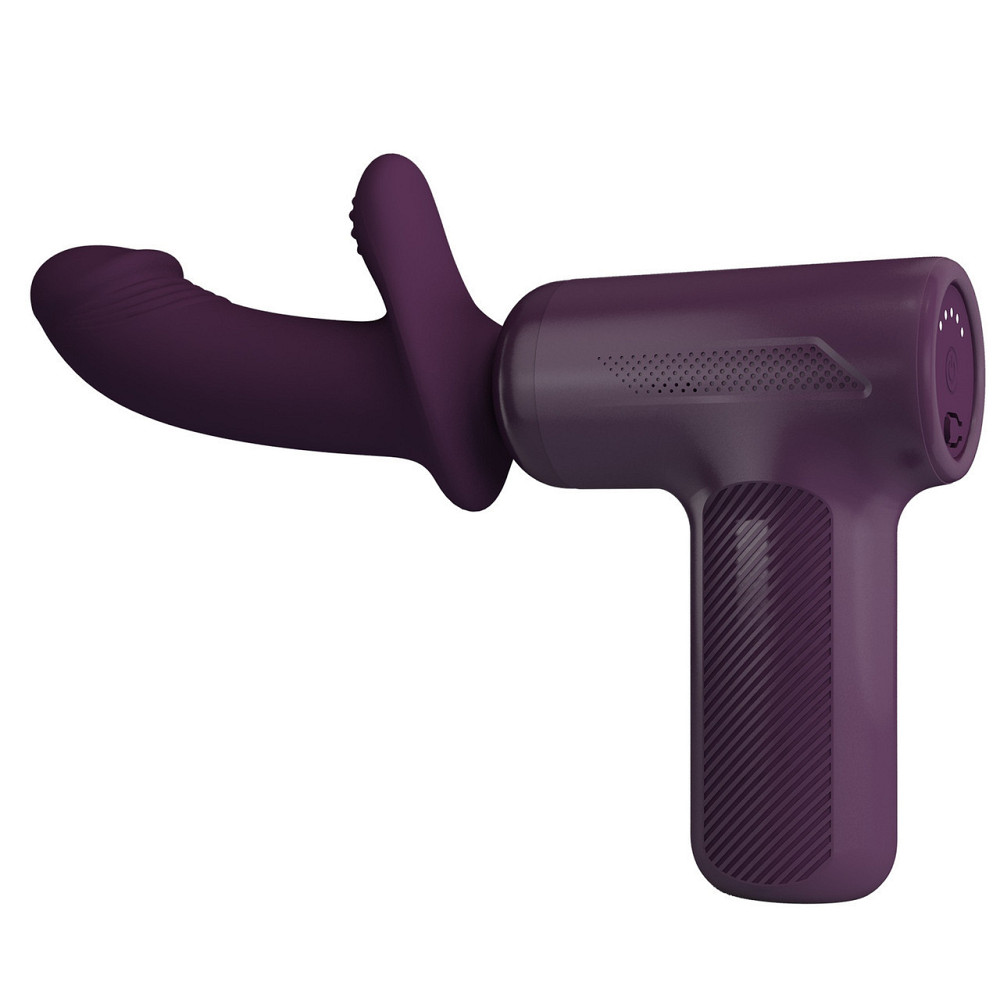 Вибромассажер пистолет PRETTY LOVE Dj Doctor Massage Gun фиолетовый, 13.6 х 3.9 см Sex Aura Киев - изображение 3