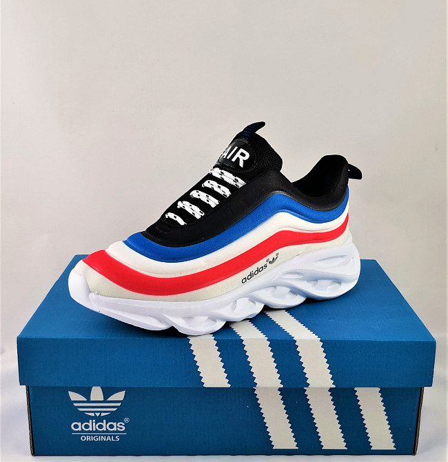 Кросівки Adidas Air Boost Білі Чоловічі Адідас Розмальовка Франція (розміри: 42,43,44) Відео Огляд Дніпро - фото 10