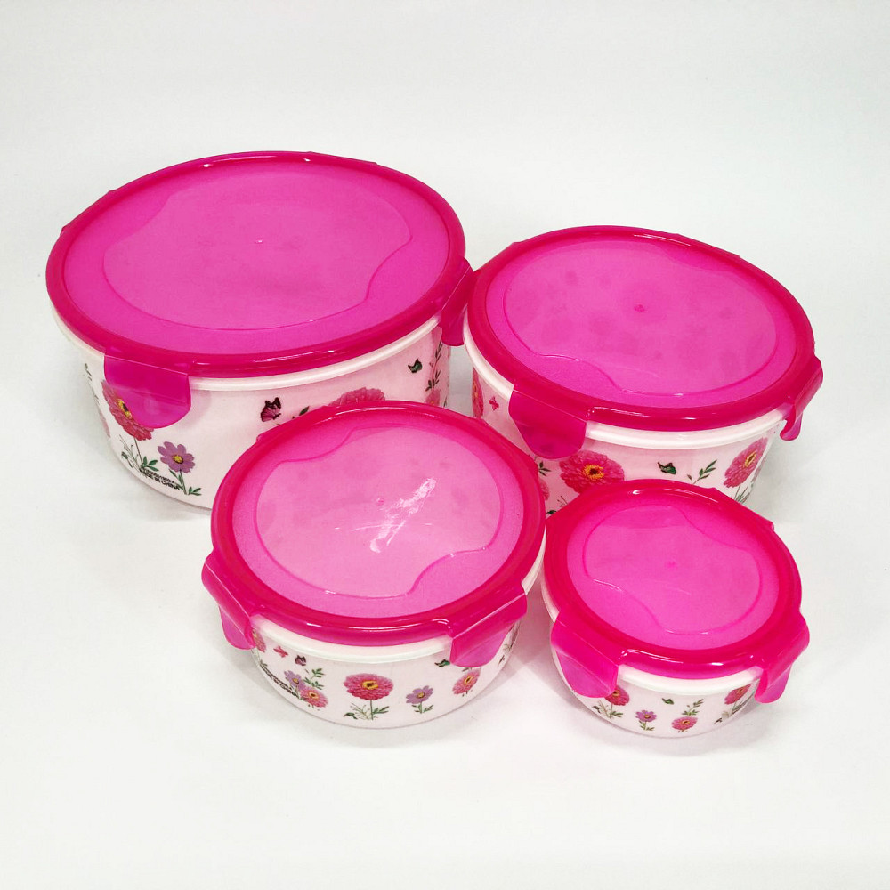 Набір пластикових судків UNIQUE UN-1512. Колір: рожевий LM-45 Львів - фото 4