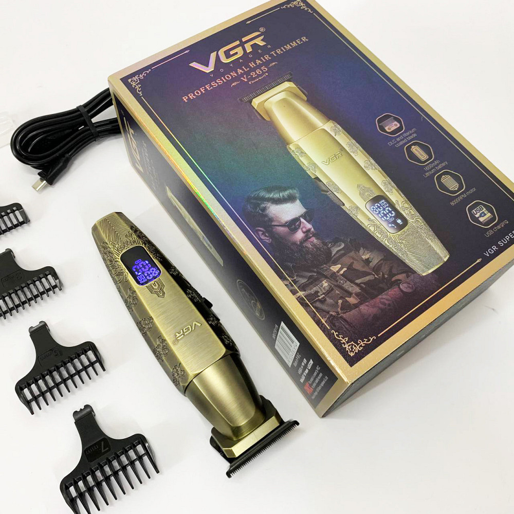 Електрична машинка для стрижки VGR V-265, Стильна машинка для стрижки Бритва тример KZ-72 Київ - фото 2
