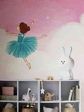 Шпалери вінілові на флізелін дитячі герої Disney Дісней попелюшка принцеси русалонька Міккі Маус Київ