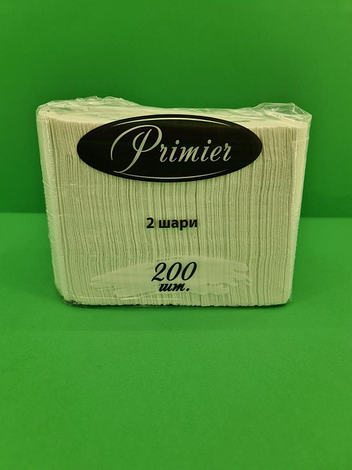 Салфетка бумажная 200лист Премьер банкетная (33х30)  2-ух слойные Белая (1 пачка) Харьков - изображение 3