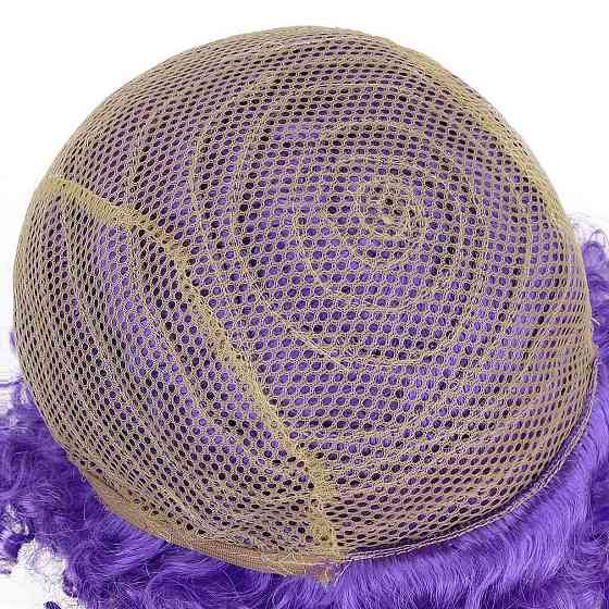 Парик Афро AICKER Short Kinky Curly Фіолетовий синтетичний термостійкий короткий для вечірки косплею Київ