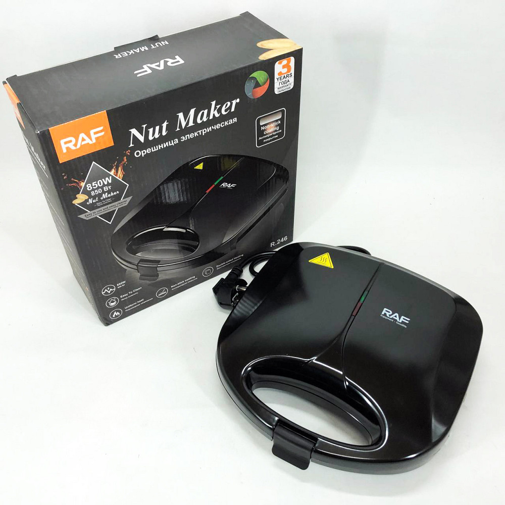 Компактна електрична вафельниця RAF, Мультипекар вафельниця, Потужна вафельниця Електрична QT-72 Івано-Франківськ - фото 1