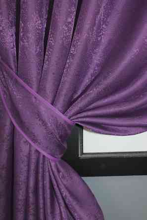 Комплект коротких штор VR-Textil Мрамор Al1 № 1301ш 130х170 см 2 шт Фиолетовый (35-0083) Киев