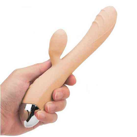 Вібратор кролик для клітора та точки G USB - Бежевий - Вібратори Вінниця