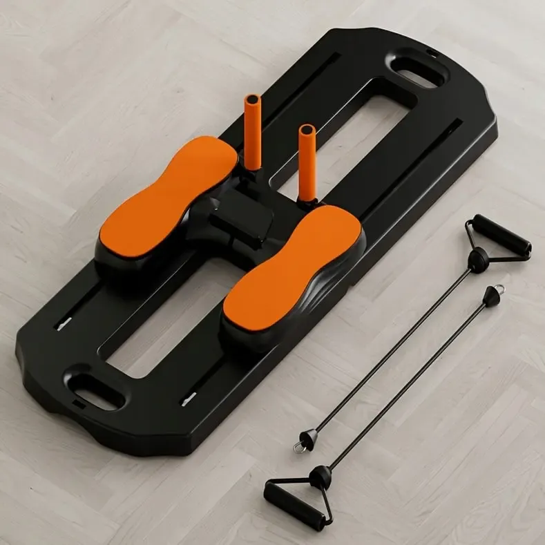 Тренажер напольныйдля пилатеса MM3000 для пресса и ног, с резинками Чёрный Коломия - фото 3