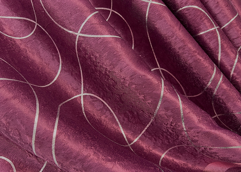 Комплект готовых штор VR-Textil Софт Лиана № 1920ш Малиновый 150х270 см 2 шт (33-0977) Киев - изображение 6