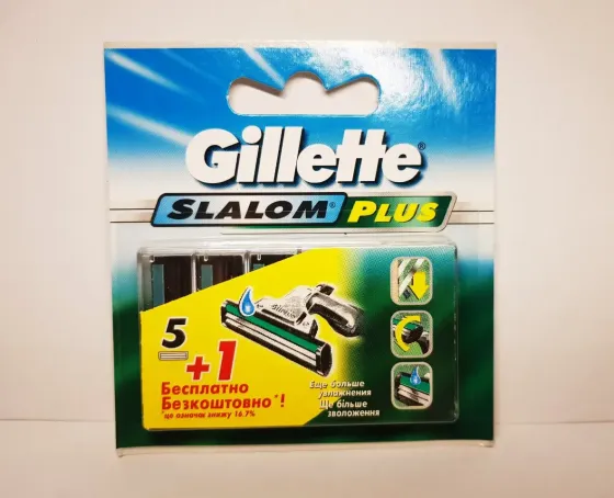 Gillette Slalom plus слалом плюс Кассеты 5+1 шт., лезвия для бритвы Львов