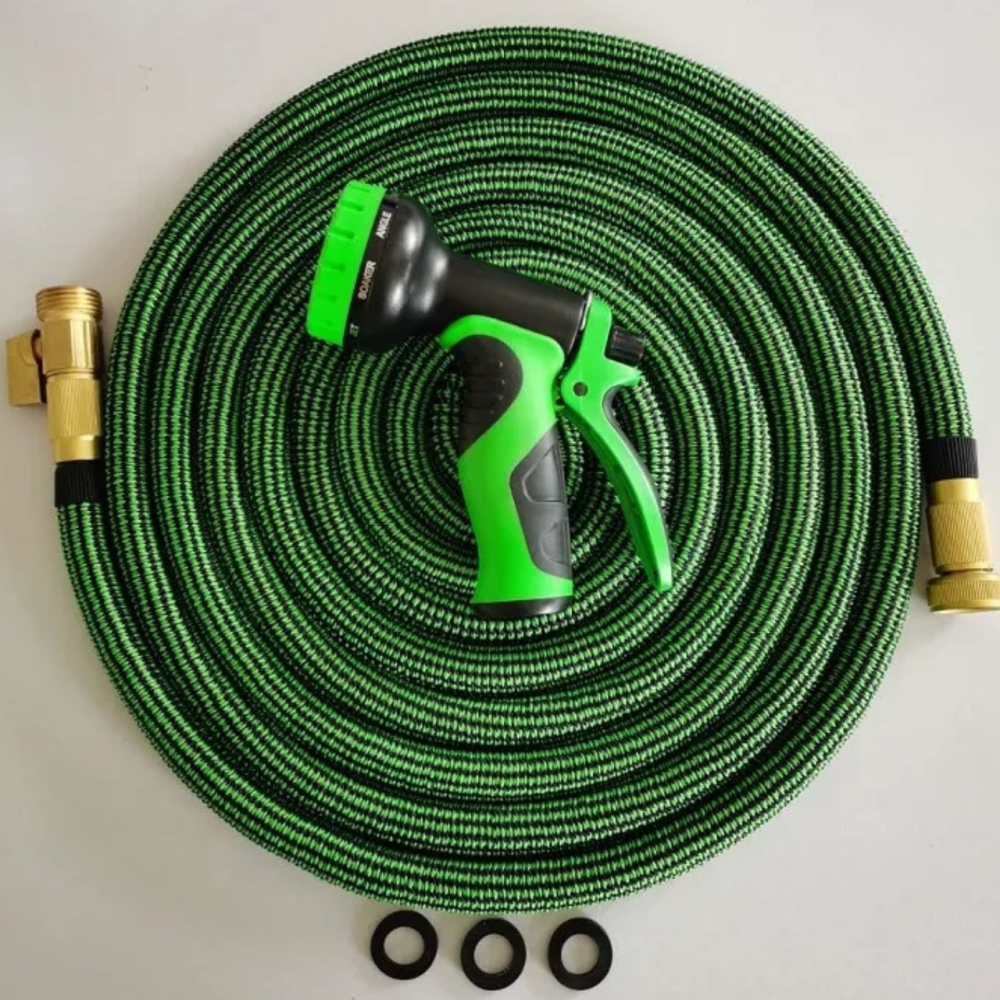 Шланг для саду і городу поливний робоча довжина до 22,5 м набір з розпилювачем і мішком для зберігання, розтяжний садовий Кам'янець-Подільський - фото 8