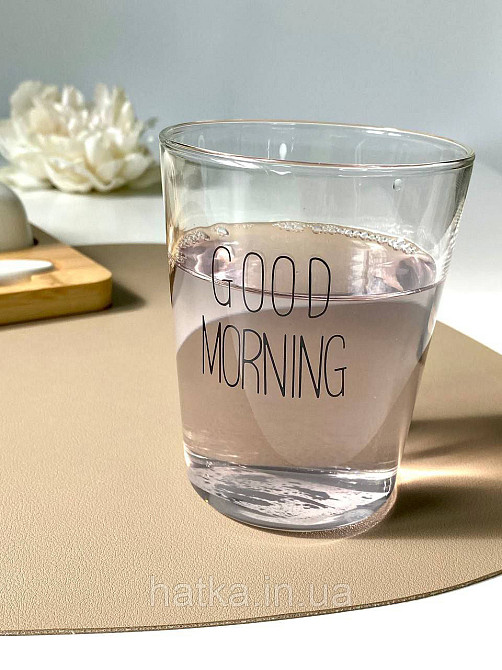 Стакан скляний "Good morning" 480 мл 102-781 прозорий для дому та ресторану Київ - фото 3