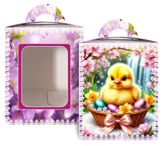 Коробка під великодня Великодня 14 см * 14 см*18,7 см (400 гм) No2 (1 шт.) Харків