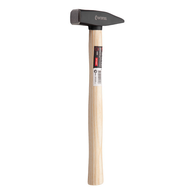 Молоток слесарный, 400 г, ручка из ясеня INTERTOOL HT-0253 Киев - изображение 8