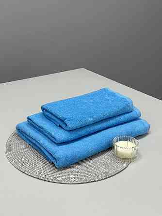 Полотенце однотонное Ideal Textile 70х140 см 400 г/м2 (56860923) Блакитний 1 шт Черновцы