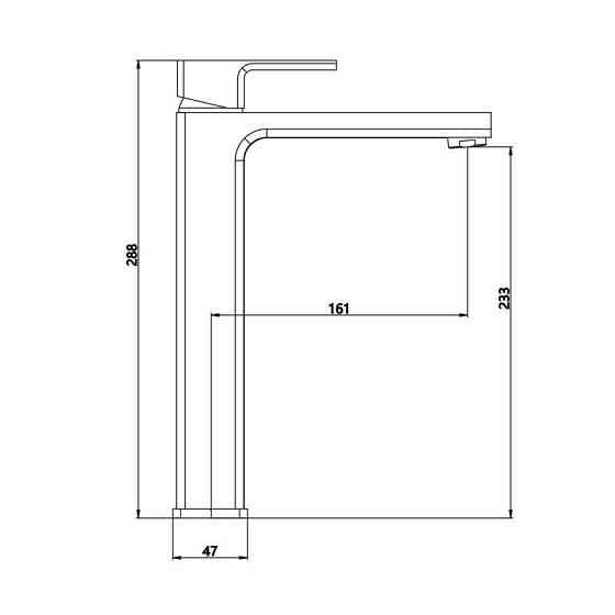 Смеситель для раковины  Lidz Dozorca 001FH высокий (k35) Chrome LDDOZ001FHCRM48990 Киев