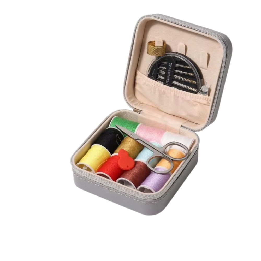 Набор для шитья аксессуары для шитья: нитки, иголки, ножницы с сумкой на молнии цвет чёрный Каменец-Подольский - изображение 6