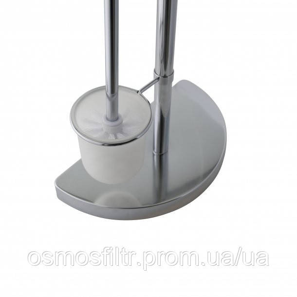 Гарнітур для туалету Axentia Ліанос з тримачем для туалетного паперу хром сталь пластик Н 76 см (282252) Київ - фото 5